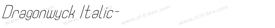 Dragonwyck Italic字体转换